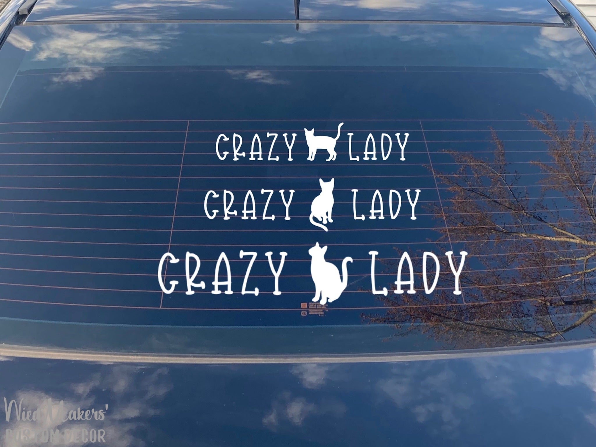 Crazy Cat Lady Car Decal